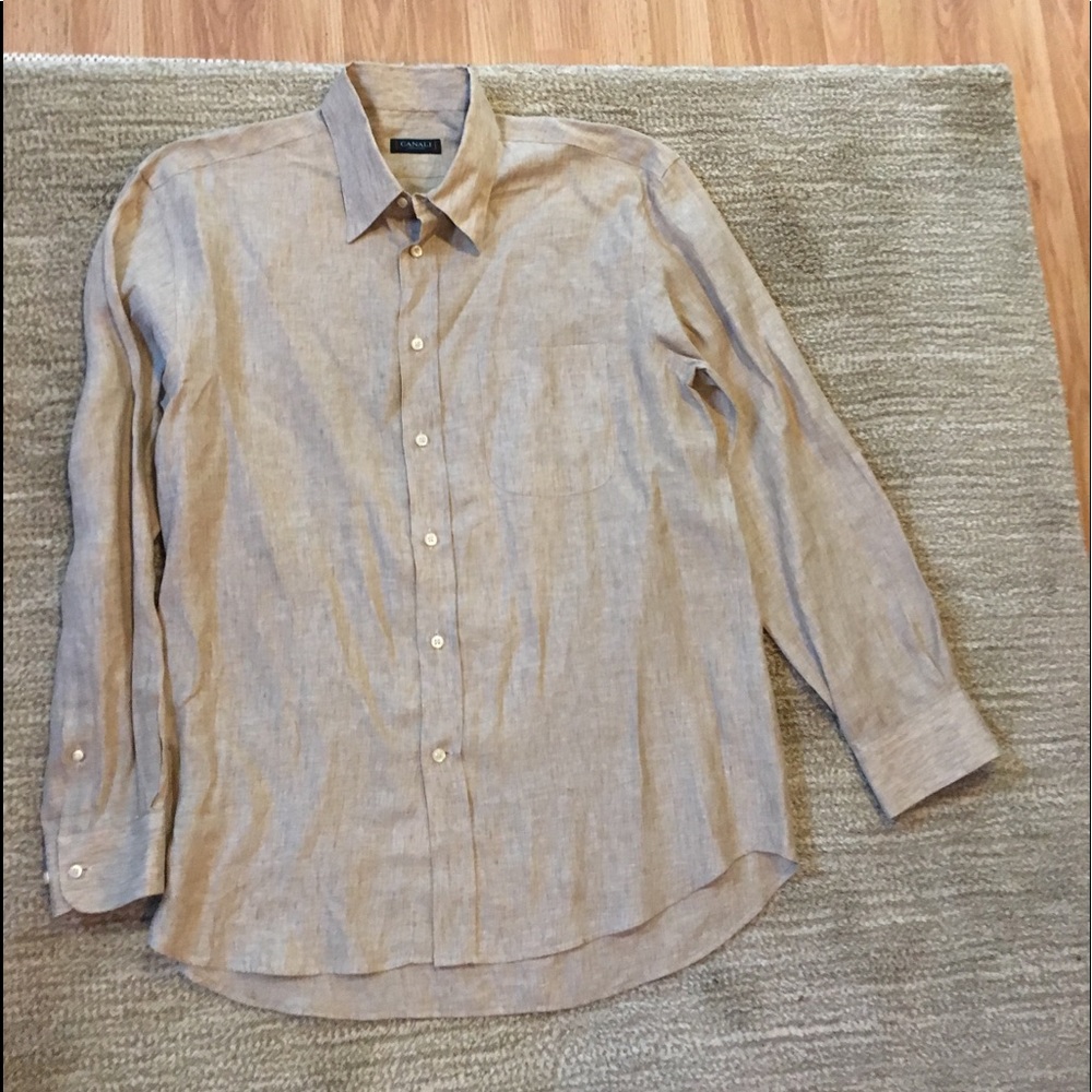 Men’s CANALI linen shirt size L
